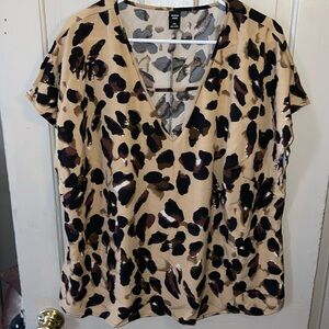 Cheetah Print Blouse